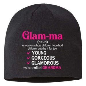 Funny Glamma Grandma Cute Mommy Mama Mother's Day Sustainable Beanie