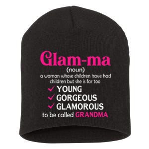 Funny Glamma Grandma Cute Mommy Mama Mother's Day Short Acrylic Beanie