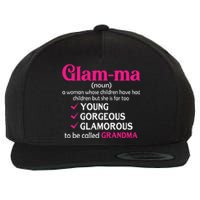 Funny Glamma Grandma Cute Mommy Mama Mother's Day Wool Snapback Cap