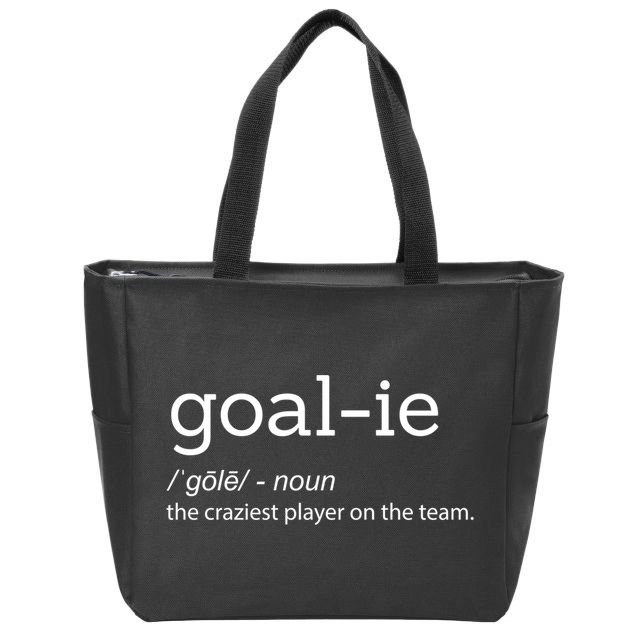 Funny Goalie Goalkeeper Definition Soccer Hockey Player Gift Funny Gift Zip Tote Bag