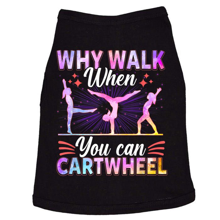 Funny Gymnastics Gymnast Gift For Girls Women Cool Cartwheel Gift Doggie Tank