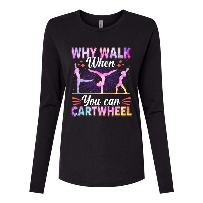 Funny Gymnastics Gymnast Gift For Girls Women Cool Cartwheel Gift Womens Cotton Relaxed Long Sleeve T-Shirt