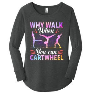 Funny Gymnastics Gymnast Gift For Girls Women Cool Cartwheel Gift Women's Perfect Tri Tunic Long Sleeve Shirt