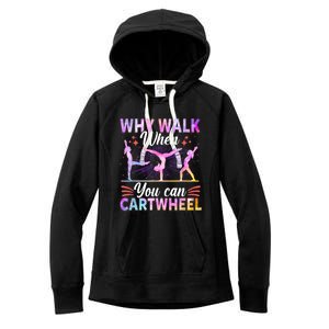 Funny Gymnastics Gymnast Gift For Girls Women Cool Cartwheel Gift Women's Fleece Hoodie