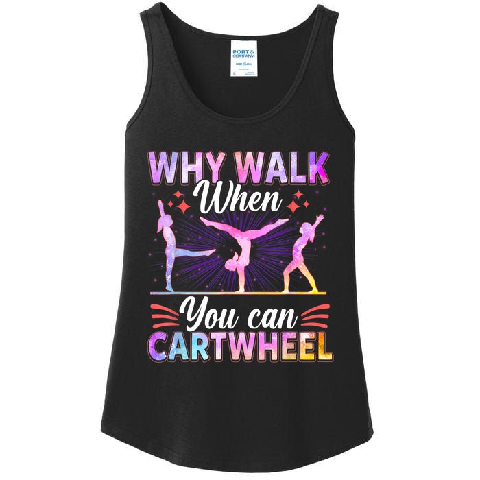 Funny Gymnastics Gymnast Gift For Girls Women Cool Cartwheel Gift Ladies Essential Tank