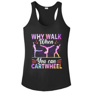 Funny Gymnastics Gymnast Gift For Girls Women Cool Cartwheel Gift Ladies PosiCharge Competitor Racerback Tank