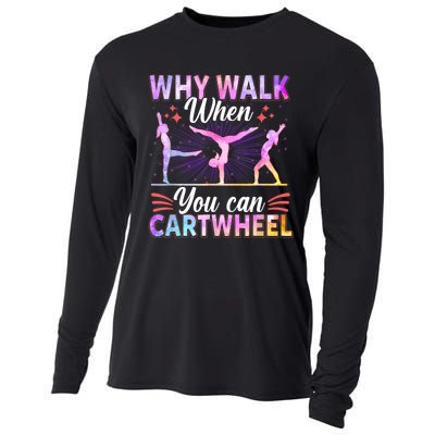 Funny Gymnastics Gymnast Gift For Girls Women Cool Cartwheel Gift Cooling Performance Long Sleeve Crew