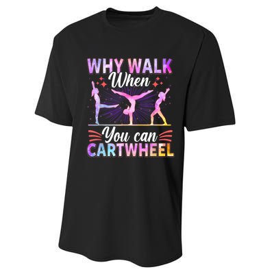 Funny Gymnastics Gymnast Gift For Girls Women Cool Cartwheel Gift Performance Sprint T-Shirt