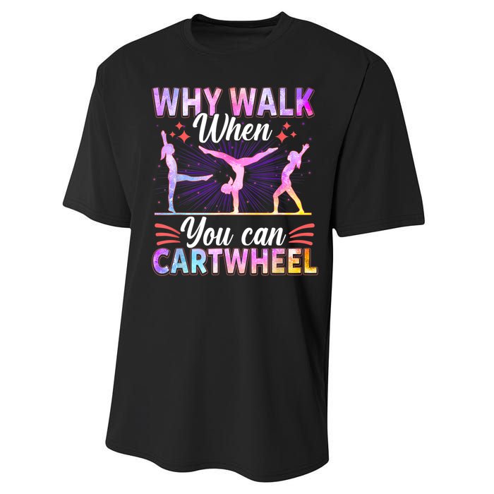 Funny Gymnastics Gymnast Gift For Girls Women Cool Cartwheel Gift Performance Sprint T-Shirt