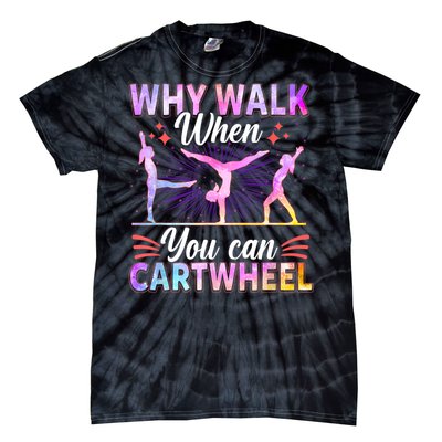 Funny Gymnastics Gymnast Gift For Girls Women Cool Cartwheel Gift Tie-Dye T-Shirt