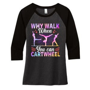 Funny Gymnastics Gymnast Gift For Girls Women Cool Cartwheel Gift Women's Tri-Blend 3/4-Sleeve Raglan Shirt