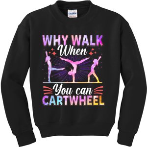 Funny Gymnastics Gymnast Gift For Girls Women Cool Cartwheel Gift Kids Sweatshirt