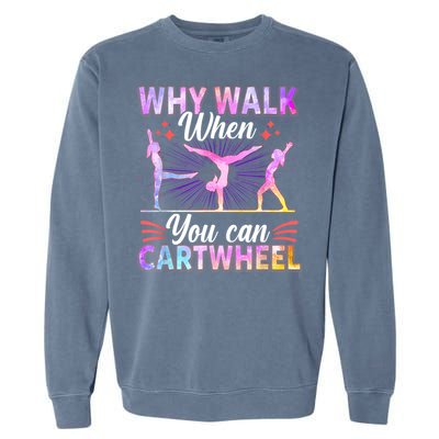 Funny Gymnastics Gymnast Gift For Girls Women Cool Cartwheel Gift Garment-Dyed Sweatshirt