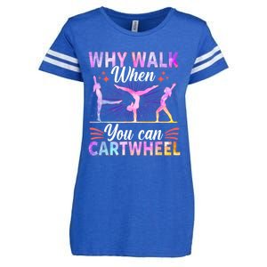 Funny Gymnastics Gymnast Gift For Girls Women Cool Cartwheel Gift Enza Ladies Jersey Football T-Shirt