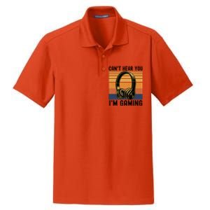 Funny Gaming Gift I Can't Hear You I Am Gaming Dry Zone Grid Polo