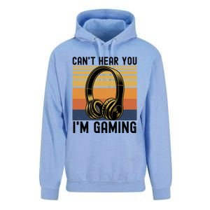 Funny Gaming Gift I Can't Hear You I Am Gaming Unisex Surf Hoodie