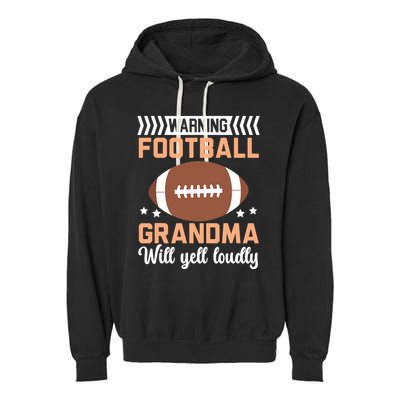 Football Grandma Grandmother Granny Grandparents Day Garment-Dyed Fleece Hoodie