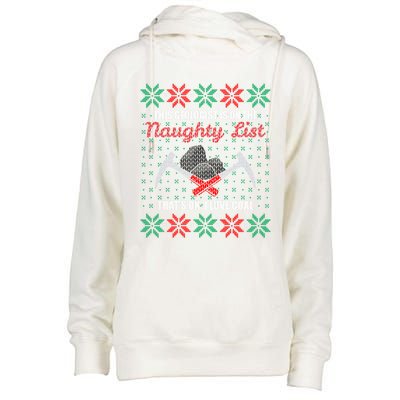 Funny Geologist Geology Ugly Christmas Sweater Naughty List Meaningful Gift Womens Funnel Neck Pullover Hood