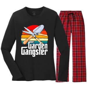 Funny Gardener Gardening Lover Green Thumb Gardening Women's Long Sleeve Flannel Pajama Set 