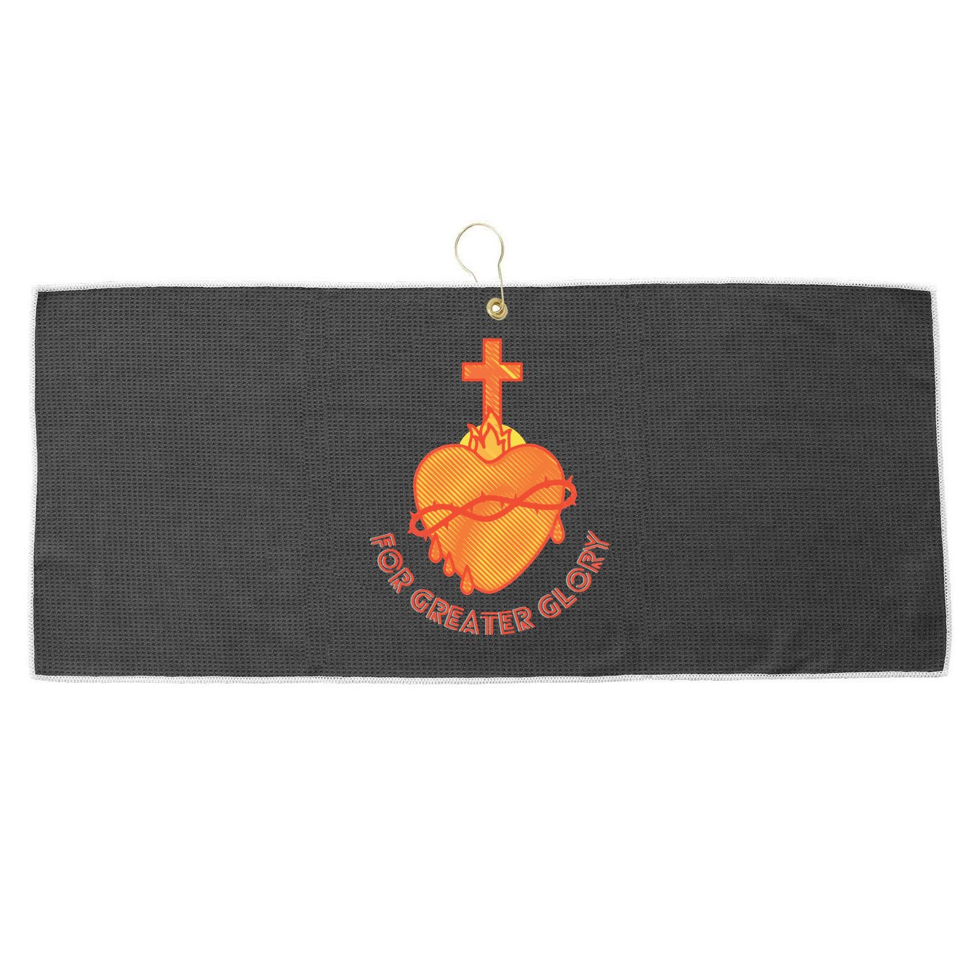For Greater Glory Large Microfiber Waffle Golf Towel