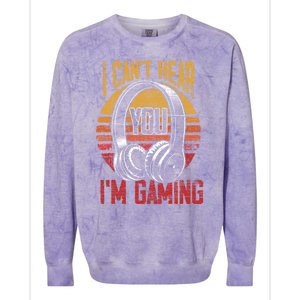 Funny Gamer Gift Idea Controller Video Games Retro Gaming Gift Colorblast Crewneck Sweatshirt