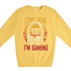 Funny Gamer Gift Idea Controller Video Games Retro Gaming Gift Premium Crewneck Sweatshirt