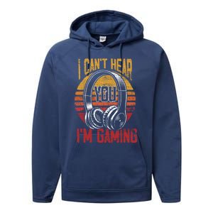 Funny Gamer Gift Idea Controller Video Games Retro Gaming Gift Performance Fleece Hoodie