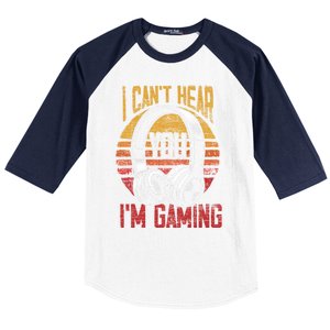 Funny Gamer Gift Idea Controller Video Games Retro Gaming Gift Baseball Sleeve Shirt