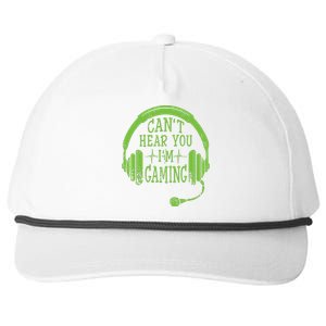 Funny Gamer Gift Headset Cant Hear You Im Gaming Snapback Five-Panel Rope Hat