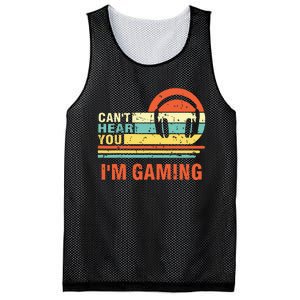 Funny Gamer Gift Headset Cant Hear You Im Gaming Mesh Reversible Basketball Jersey Tank