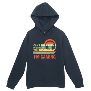 Funny Gamer Gift Headset Cant Hear You Im Gaming Urban Pullover Hoodie