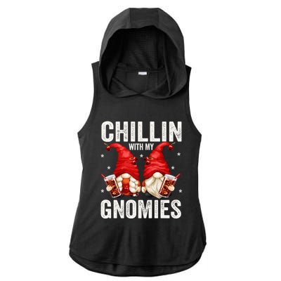 Funny Garden Gnomes For Cola Lovers Chillin With My Gnomies Cute Gift Ladies PosiCharge Tri-Blend Wicking Draft Hoodie Tank