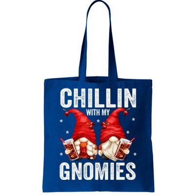 Funny Garden Gnomes For Cola Lovers Chillin With My Gnomies Cute Gift Tote Bag