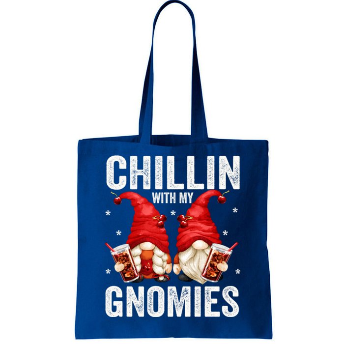 Funny Garden Gnomes For Cola Lovers Chillin With My Gnomies Cute Gift Tote Bag