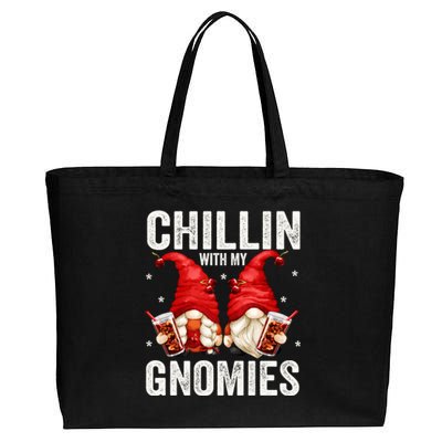 Funny Garden Gnomes For Cola Lovers Chillin With My Gnomies Cute Gift Cotton Canvas Jumbo Tote