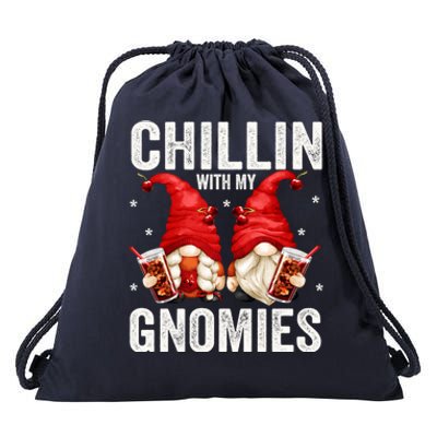 Funny Garden Gnomes For Cola Lovers Chillin With My Gnomies Cute Gift Drawstring Bag