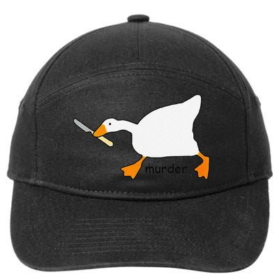 Funny Goose Game Murder Funny Meme 7-Panel Snapback Hat