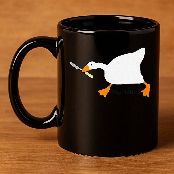 Funny Goose Game Murder Funny Meme 11oz C Handle Ceramic Mug