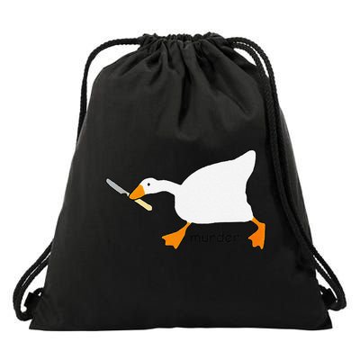 Funny Goose Game Murder Funny Meme Drawstring Bag