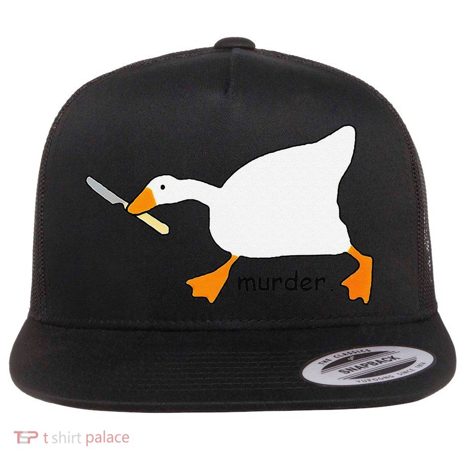 Funny Goose Game Murder Funny Meme Flatbill Hat