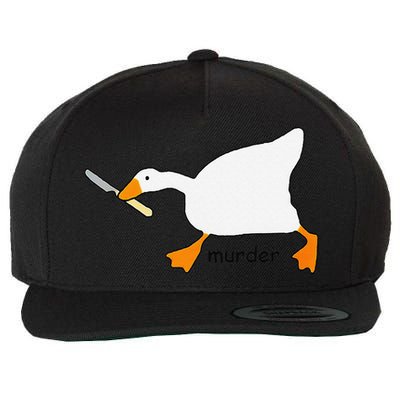 Funny Goose Game Murder Funny Meme Wool Snapback Cap