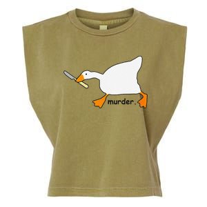 Funny Goose Game Murder Funny Meme Garment-Dyed Women's Muscle Tee