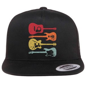 Funny Guitarist Guitar Player Music Lover Flat Bill Trucker Hat