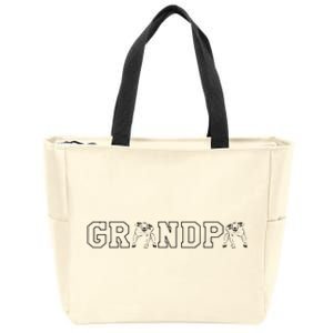 Football Grandpa Gramps Grandparents Day Tackle Coach Zip Tote Bag