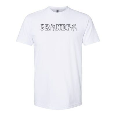 Football Grandpa Gramps Grandparents Day Tackle Coach Softstyle CVC T-Shirt