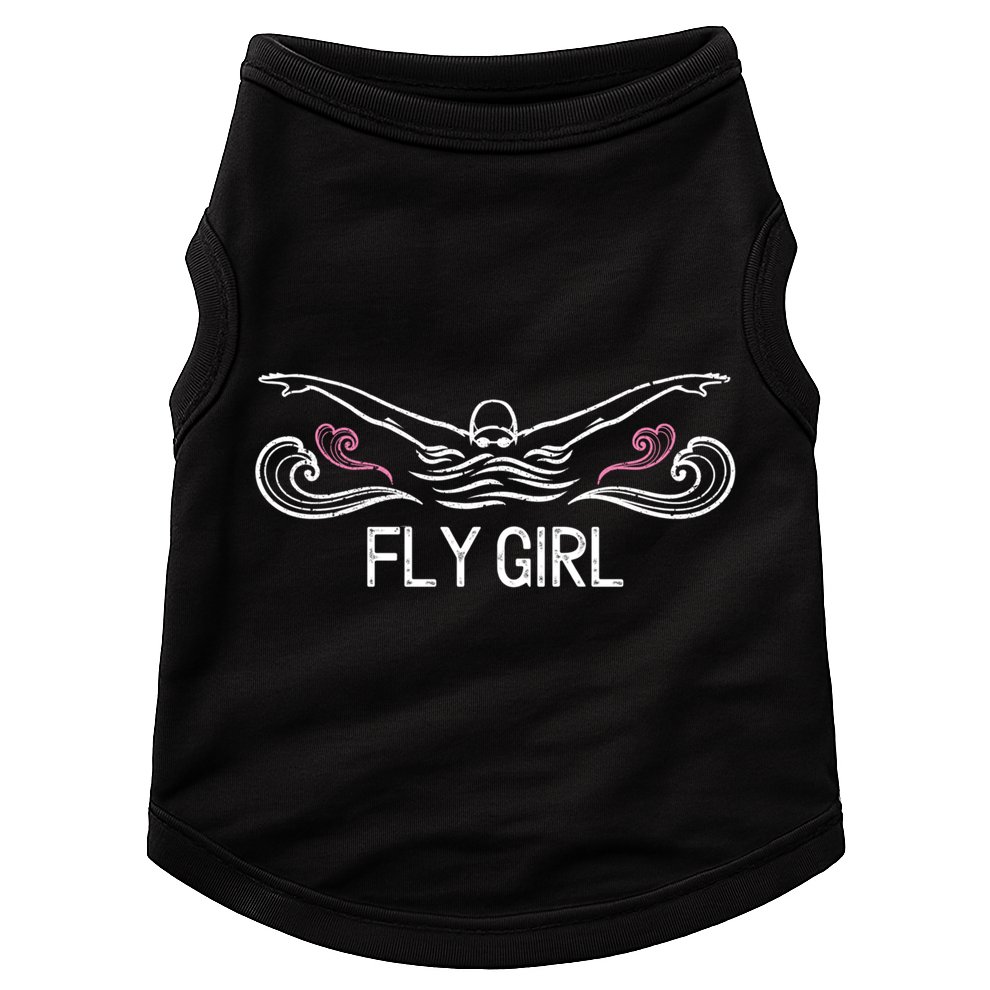 Fly Girl Gift Butterfly Swimming Funny Swim Team Gift Doggie Tank