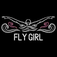 Fly Girl Gift Butterfly Swimming Funny Swim Team Gift Doggie Tank