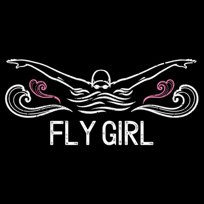 Fly Girl Gift Butterfly Swimming Funny Swim Team Gift Doggie Tank