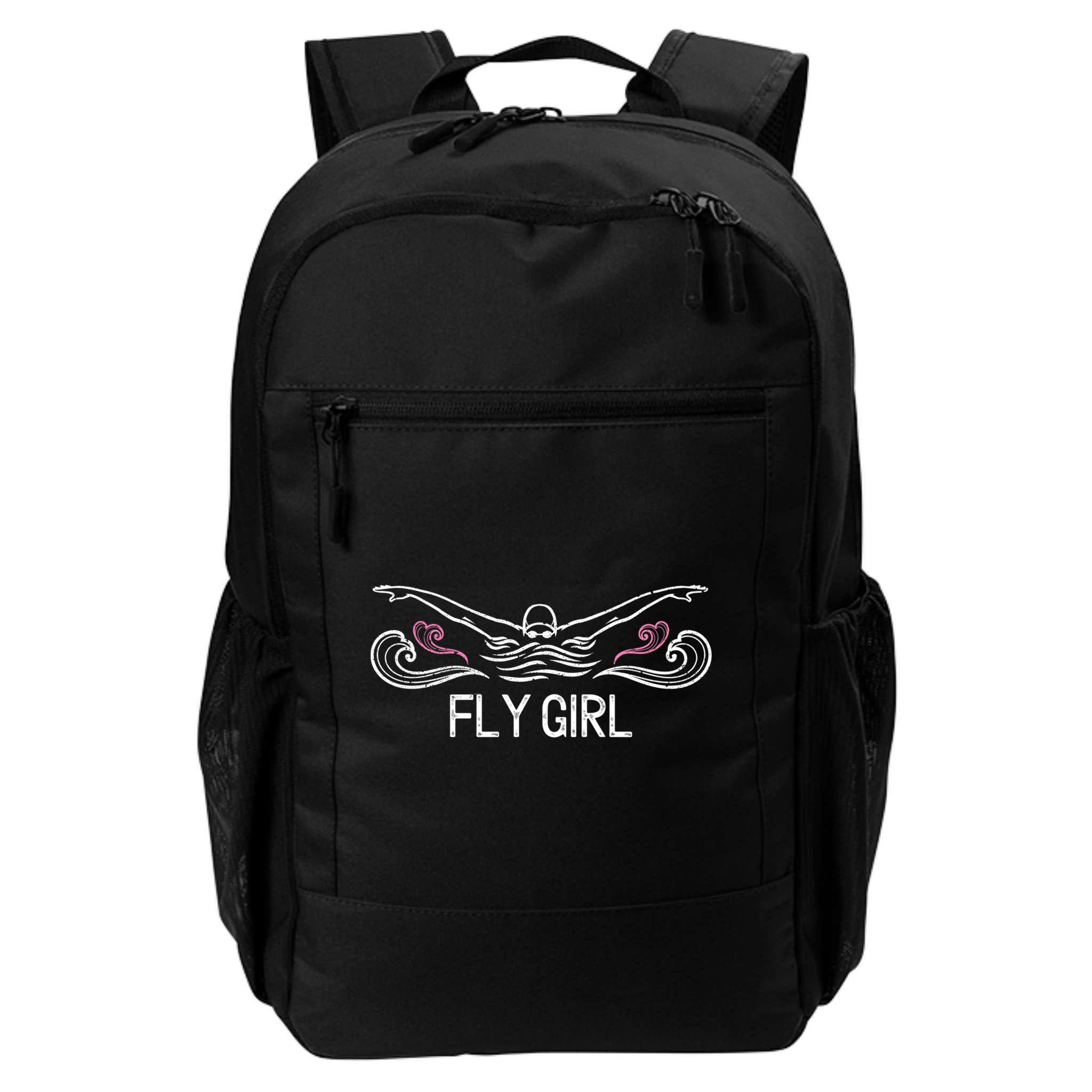 Fly Girl Gift Butterfly Swimming Funny Swim Team Gift Backpack
