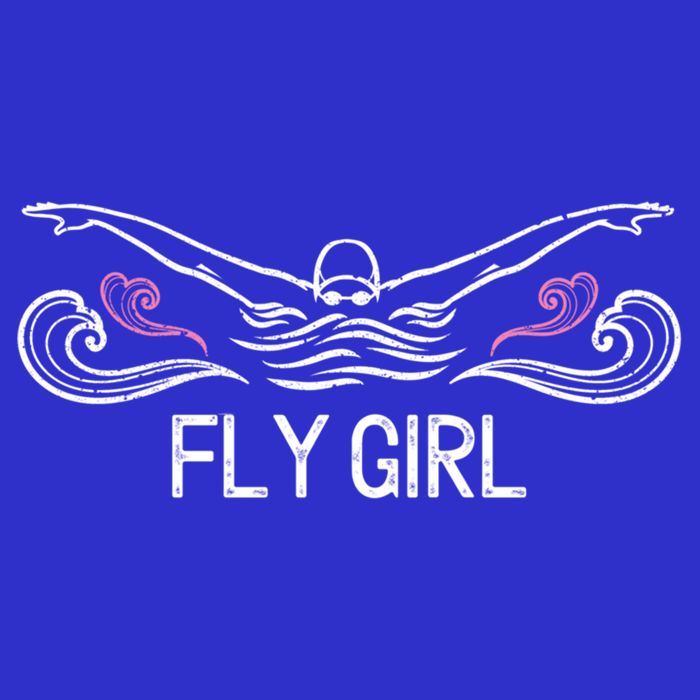 Fly Girl Gift Butterfly Swimming Funny Swim Team Gift Toddler T-Shirt